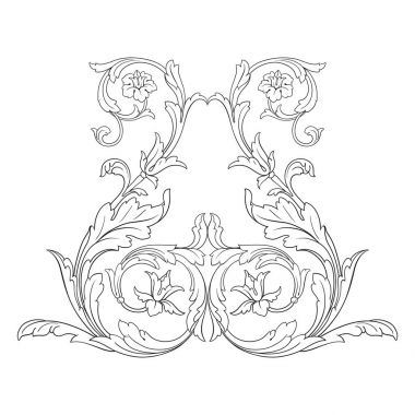 Viktorya tarzı Barok süsleme vektör