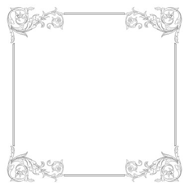 Viktorya tarzı Barok süsleme vektör