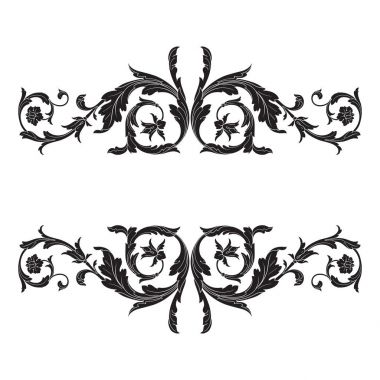 Viktorya tarzı Barok süsleme vektör