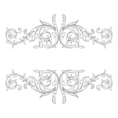 Viktorya tarzı Barok süsleme vektör