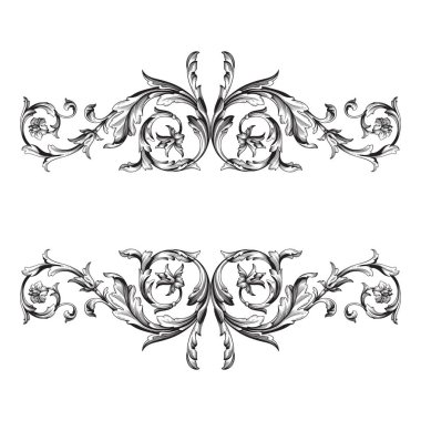 Viktorya tarzı Barok süsleme vektör