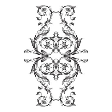Viktorya tarzı Barok süsleme vektör