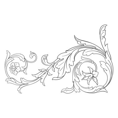 Viktorya tarzı Barok süsleme vektör