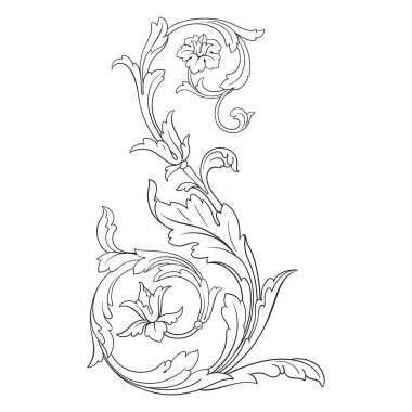 Viktorya tarzı Barok süsleme vektör