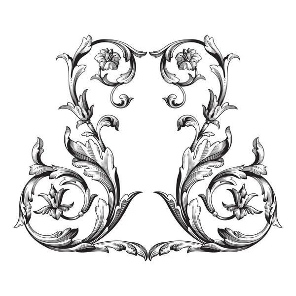 矢量巴洛克式点缀在维多利亚时代的风格 — 图库矢量图片
