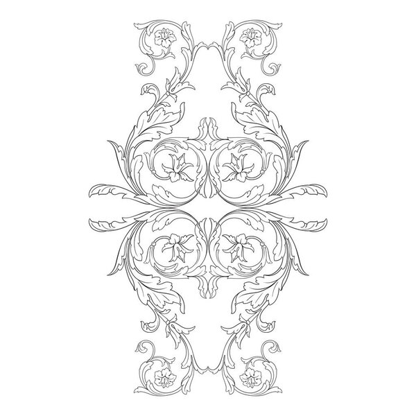 Векторное барочное украшение в викторианском стиле
