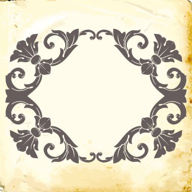 Tasarım için vintage elementlerin vektör barok 'u. 