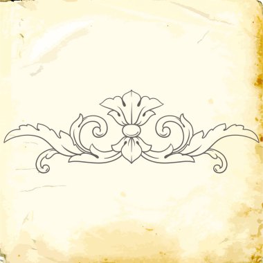 Tasarım için vintage elementlerin vektör barok 'u. 