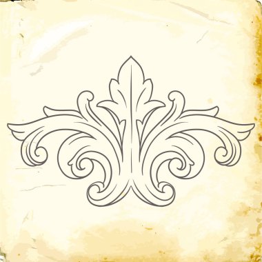 Vector baroque of vintage elements for design.  clipart