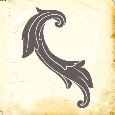 Tasarım için vintage elementlerin vektör barok 'u. 