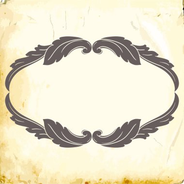 Tasarım için vintage elementlerin vektör barok 'u. 