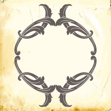 Tasarım için vintage elementlerin vektör barok 'u. 