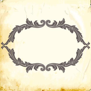 Tasarım için vintage elementlerin vektör barok 'u. 