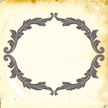 Tasarım için vintage elementlerin vektör barok 'u. 