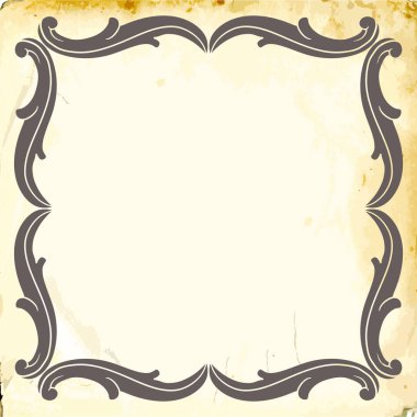 Tasarım için vintage elementlerin vektör barok 'u. 