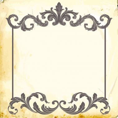 Tasarım için vintage elementlerin vektör barok 'u. 