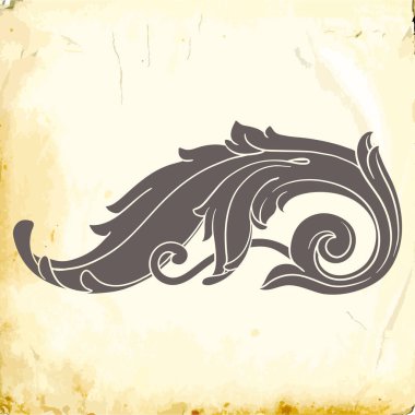 Tasarım için vintage elementlerin vektör barok 'u. 