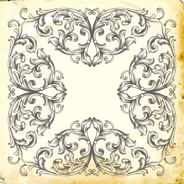 Vector baroque of vintage elements for design. — Stock Vector