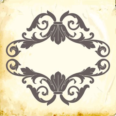 Tasarım için vintage elementlerin vektör barok 'u. 