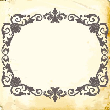 Tasarım için vintage elementlerin vektör barok 'u. 