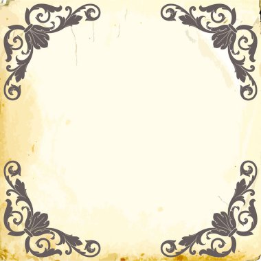 Tasarım için vintage elementlerin vektör barok 'u. 