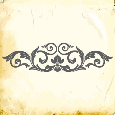 Tasarım için vintage elementlerin vektör barok 'u. 