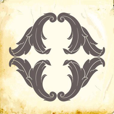 Tasarım için vintage elementlerin vektör barok 'u. 