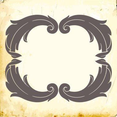 Tasarım için vintage elementlerin vektör barok 'u. 