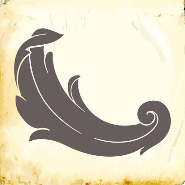 Tasarım için vintage elementlerin vektör barok 'u. 