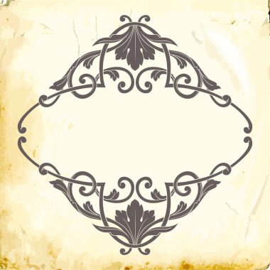 Tasarım için vintage elementlerin vektör barok 'u. 