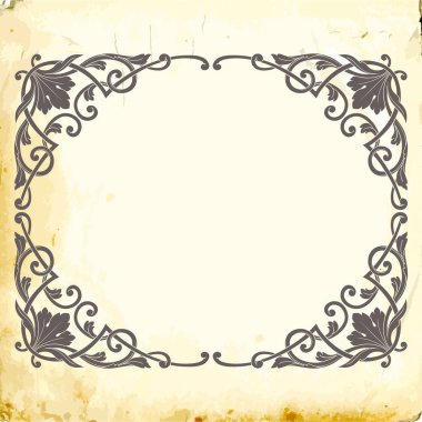 Tasarım için vintage elementlerin vektör barok 'u. 