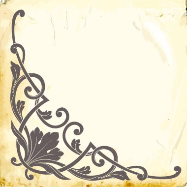 Tasarım için vintage elementlerin vektör barok 'u. 