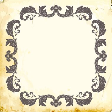 Tasarım için vintage elementlerin vektör barok 'u. 