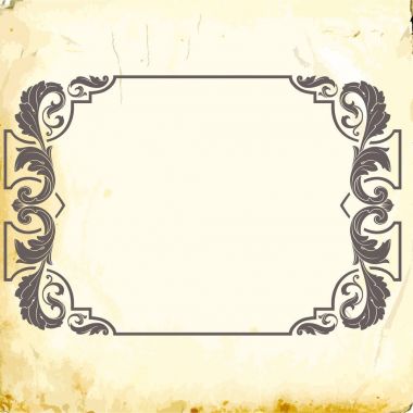 Tasarım için vintage elementlerin vektör barok 'u. 