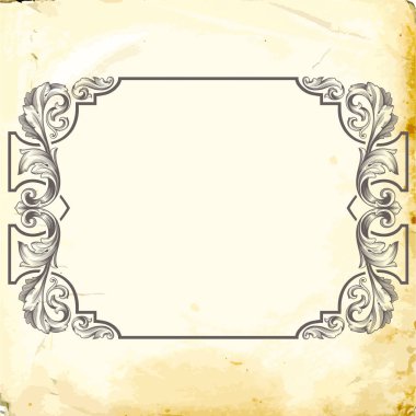 Tasarım için vintage elementlerin vektör barok 'u. 