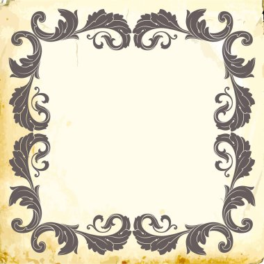 Tasarım için vintage elementlerin vektör barok 'u. 