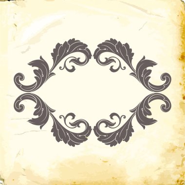 Tasarım için vintage elementlerin vektör barok 'u. 