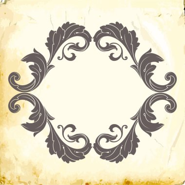 Tasarım için vintage elementlerin vektör barok 'u. 