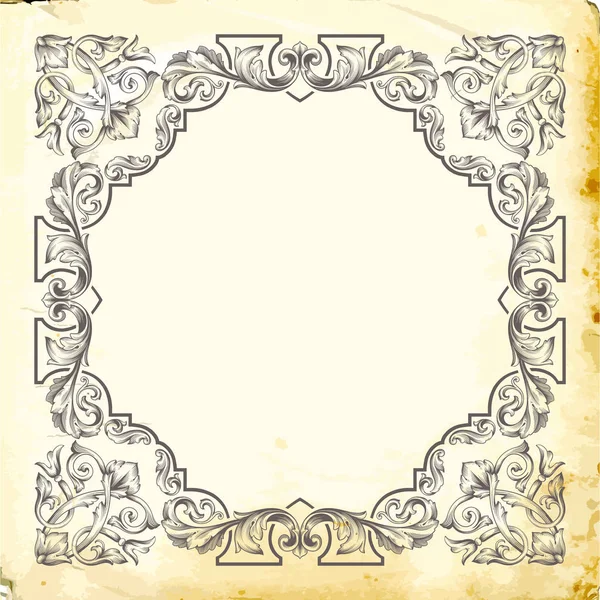 Vecteur baroque d'éléments vintage pour le design . — Image vectorielle