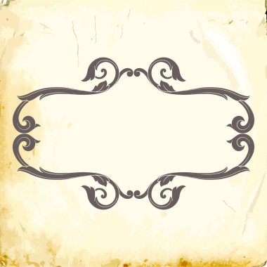 Tasarım için vintage elementlerin vektör barok 'u. 