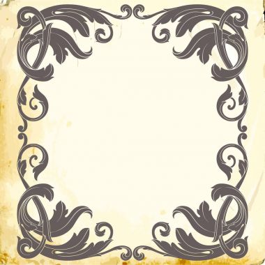 Tasarım için vintage elementlerin vektör barok 'u. 