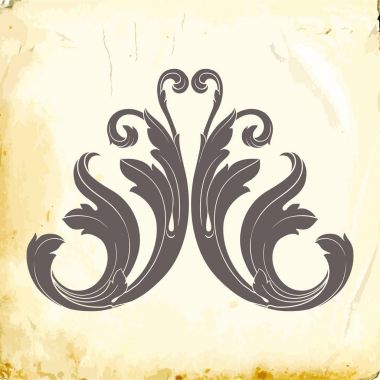 Tasarım için vintage elementlerin vektör barok 'u. 