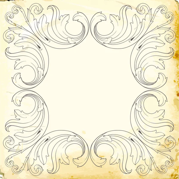 Vector baroque of vintage elements for design. — Stock Vector