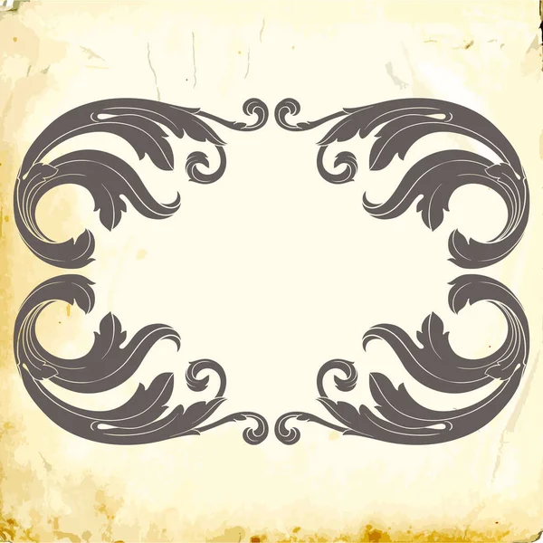 Tasarım için vintage elementlerin vektör barok 'u. 