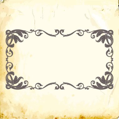 Tasarım için vintage elementlerin vektör barok 'u. 