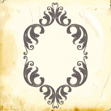 Tasarım için vintage elementlerin vektör barok 'u. 