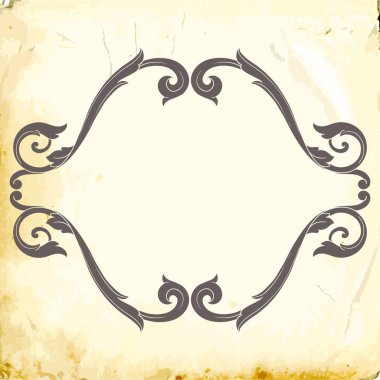 Tasarım için vintage elementlerin vektör barok 'u. 