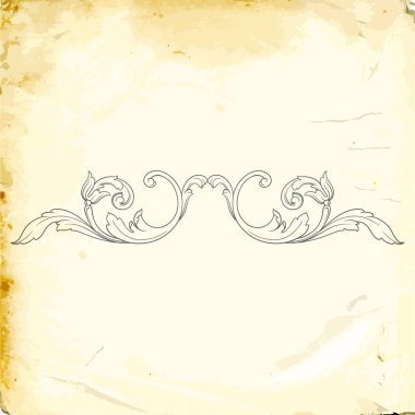 Tasarım için vintage elementlerin vektör barok 'u. 