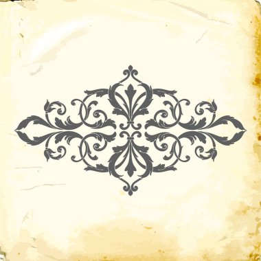 Tasarım için vintage elementlerin vektör barok 'u. 