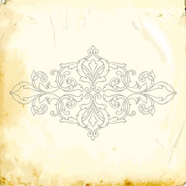 Tasarım için vintage elementlerin vektör barok 'u. 